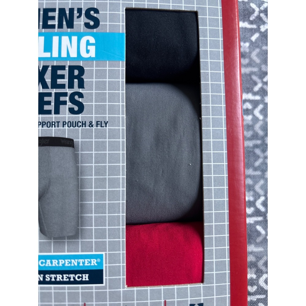 Wrangler Boxer Briefs Men 2XL Multi New 3-Pack Cooling Nylon Stretch 6" Inseam - Picture 3 of 6